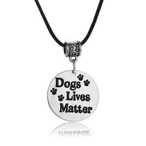 Dogs Lives Matter Rope Charm Necklace